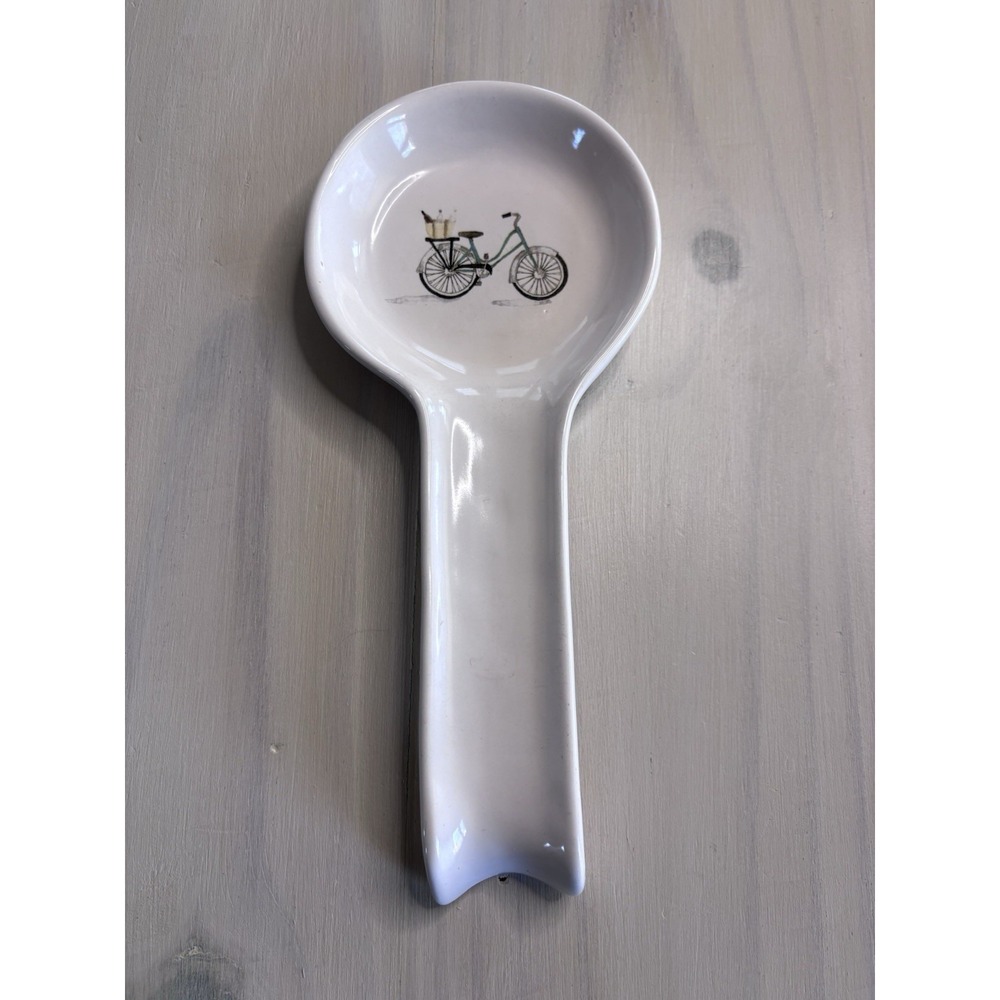 RAE DUNN By Magenta Artisan Collection Ceramic Spoon Rest Bicycle Discontinued‎